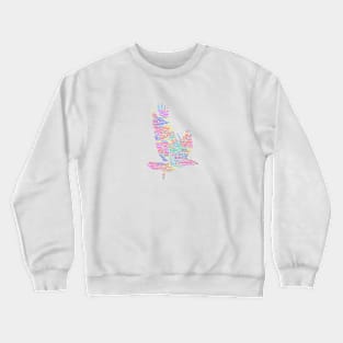 Eagle Bird Free Wildlife Text Word Cloud Crewneck Sweatshirt